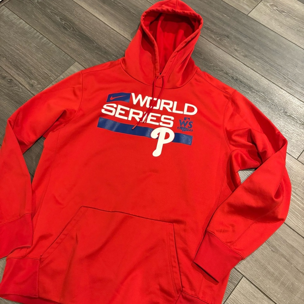 Nike Dri Fit Philadelphia Phillies 2022 World Series Hoodie Sweatshirt Mens XL